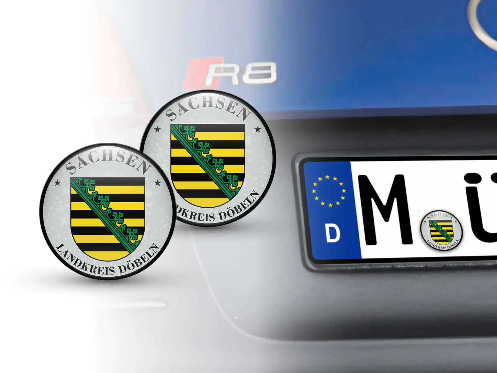 Klebemarke TÜV Landkreis Döbeln Nummernschild plakette